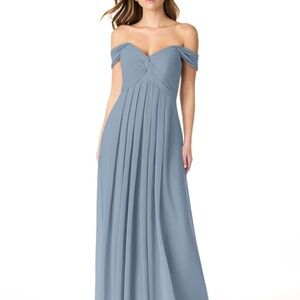 Azazie Dusty Blue Kaitlynn bridesmaid dress
